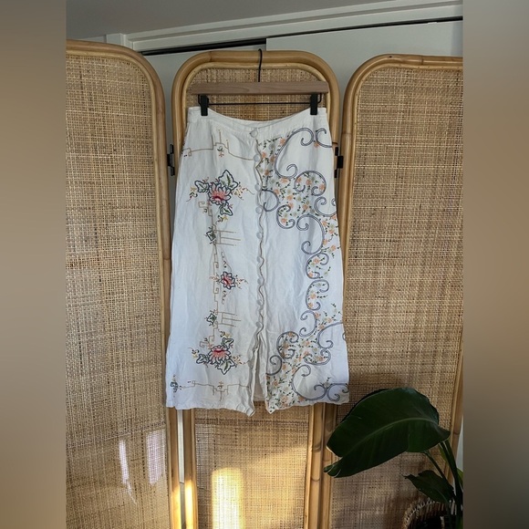 Anthropologie Scalloped Buttondown Embroidered Skirt - Picture 9 of 9